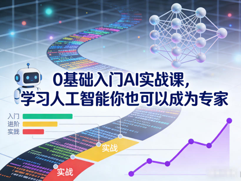 0基础入门AI实战课,学习人工智能你也可以成为专家-水滴知识网