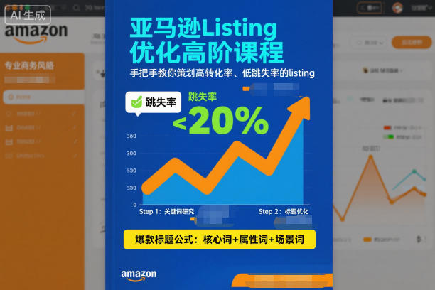 亚马逊Listing优化高阶课程,手把手教你策划高转化率、低跳失率的listing-水滴知识网