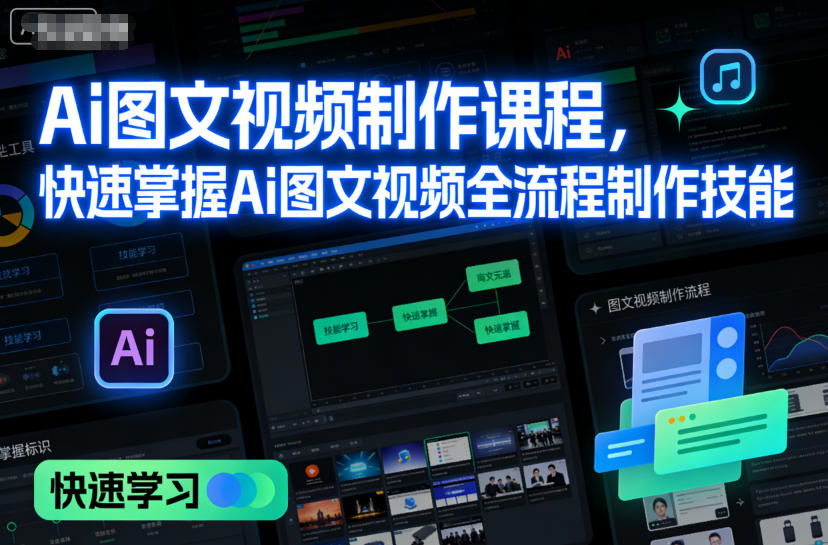Ai图文视频制作课程,快速掌握Ai图文视频全流程制作技能-水滴知识网