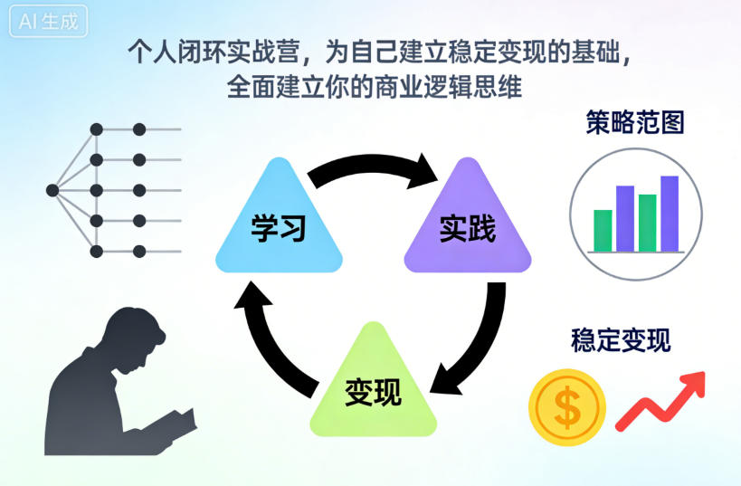 个人闭环实战营,为自己建立稳定变现的基础,全面建立你的商业逻辑思维-水滴知识网