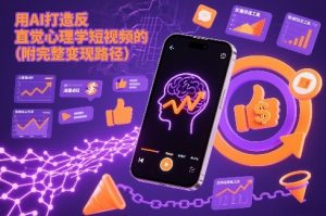 用AI打造“反直觉”心理学短视频的流量密码(附完整变现路径)-水滴知识网