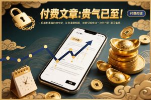 付费文章:贵气已至!用最朴素直白的文字,让你清楚知道,该如何接住这一次时代的泼天富贵-水滴知识网