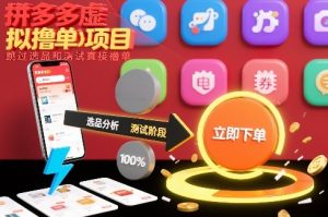 拼多多虚拟撸单项目,跳过选品和测试直接撸单-水滴知识网