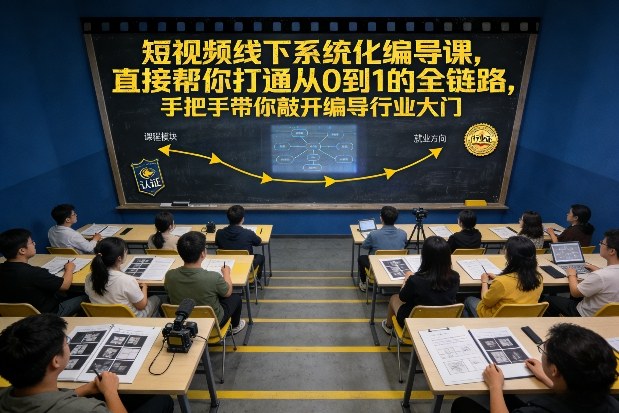 短视频线下系统化编导课,直接帮你打通从0到1的全链路,手把手带你敲开编导行业大门-水滴知识网