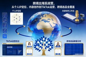 跨境出海实战营,从个人IP定位、内容创作到TikTok运营、跨境选品全覆盖-水滴知识网