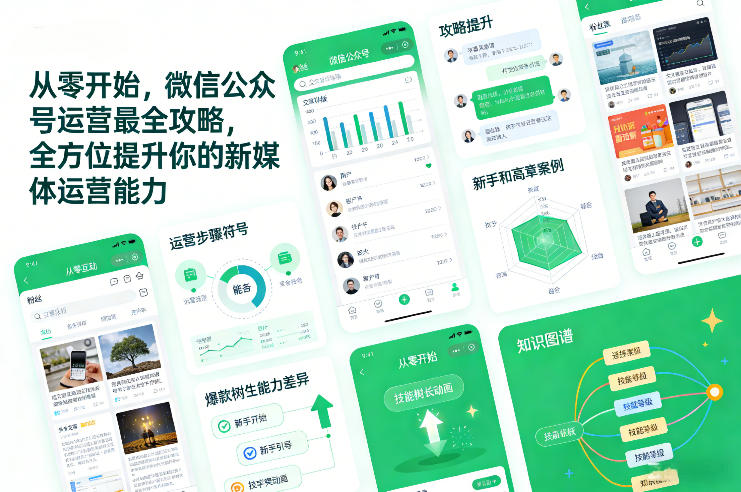 从零开始,微信公众号运营最全攻略,全方位提升你的新媒体运营能力-水滴知识网