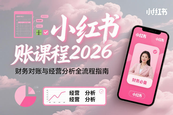 小红书对账课程2026,财务对账与经营分析全流程指南-水滴知识网