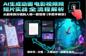 AI生成动画电影视频短片实战全流程解析,从剧本到分镜到人物一致性等手把手教你-水滴知识网