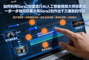 如何利用Sora2创建流行AI人工智能视频大师班,一步一步地向你展示用Sora2创作出千万播放的作品-水滴知识网