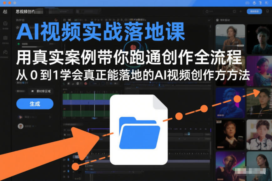 AI视频实战落地课,用真实案例带你跑通创作全流程,从0到1学会真正能落地的AI视频创作方法-水滴知识网