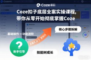 Coze扣子底层全案实操课程,带你从零开始彻底掌握Coze-水滴知识网