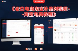 老白电商淘宝补单系列视频-淘宝电商教程-水滴知识网