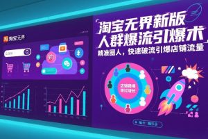 淘宝无界新版人群爆流引爆术,精准圈人,快速破流引爆店铺流量-水滴知识网
