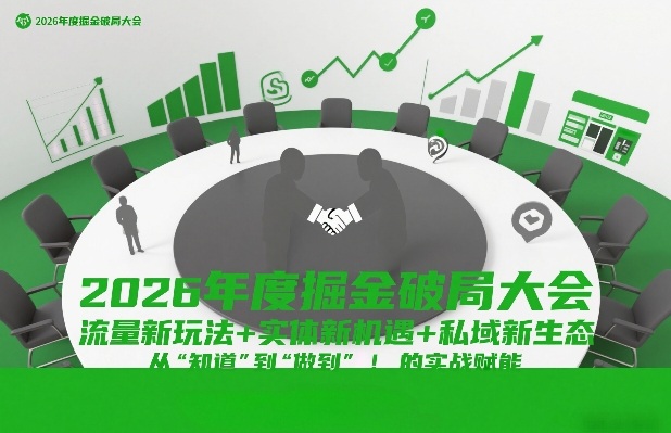 2026年度掘金破局大会,流量新玩法+实体新机遇+私域新生态,从“知道”到“做到”的实战赋能-水滴知识网