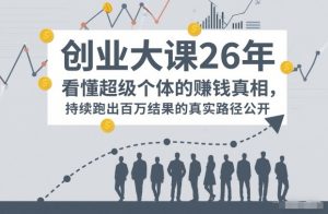 百万IP成交创业大课26年，看懂超级个体的賺钱真相，持续跑出百万结果的真实路径公开-水滴知识网