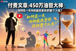 付费文章:450万油管大神:如何在一天内彻底改变你的整个人生?-水滴知识网