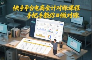 快手平台电商会计对账课程,手把手教你做对账-水滴知识网