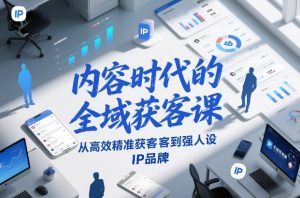 内容时代的全域获客课,从高效精准获客到强人设IP品牌-水滴知识网