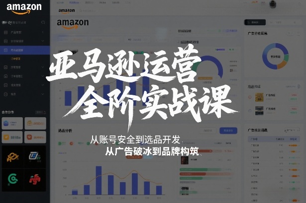亚马逊运营全阶实战课,从账号安全到选品开发,从广告破冰到品牌构筑(更新2026)-水滴知识网