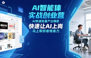 AI智能体实战创业营12月23-25号线下课,AI快速批量产出爆款,快速让AI上岗,马上帮你省钱省力-水滴知识网