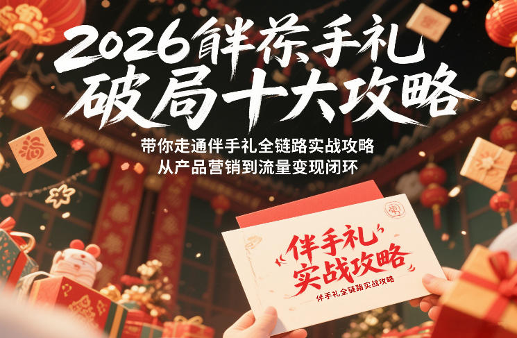 2026伴手礼破局十大攻略,带你走通伴手礼全链路实战攻略,从产品营销到流量变现闭环-水滴知识网