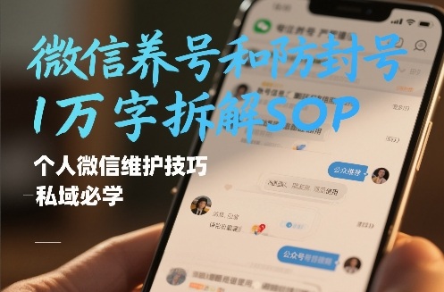 微信养号和防封号1万字拆解SOP,个人微信维护技巧,私域必学【文档】-水滴知识网