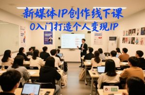 新媒体IP创作线下课，0入门打造个人变现IP-水滴知识网