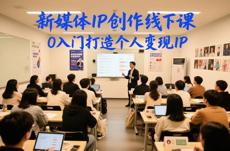 新媒体IP创作线下课,0入门打造个人变现IP-水滴知识网