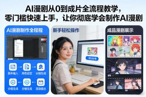 AI漫剧从0到成片全流程教学,零门槛快速上手,让你彻底学会制作AI漫剧【保姆级教程】-水滴知识网