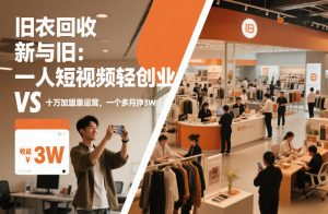 旧衣回收“新”与“旧”:一人短视频轻创业,VS十万加盟重运营,一个多月挣3W【揭秘】-水滴知识网