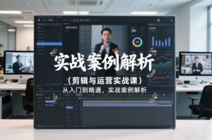 剪辑与运营实战课，从入门到精通，实战案例解析（更新2026）-水滴知识网