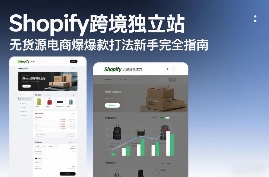 Shopify跨境独立站无货源电商爆款打法新手完全指南-水滴知识网