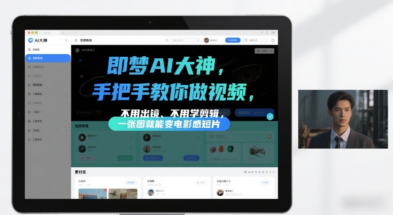 即梦AI大神手把手教你做视频，不用出镜、不用学剪辑，一张图就能变电影感短片-水滴知识网