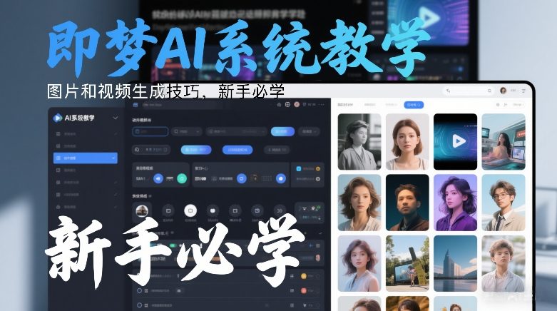 即梦AI系统教学，图片和视频生成技巧，新手必学-水滴知识网
