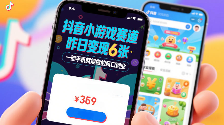 抖音小游戏赛道,昨日变现600+,零基础一部手机就能做的风口副业【揭秘】-水滴知识网