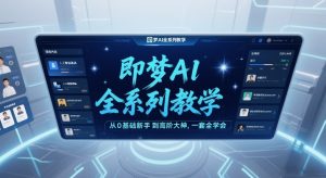 即梦AI全系列教学,从0基础新手到高阶大神,一套全学会-水滴知识网