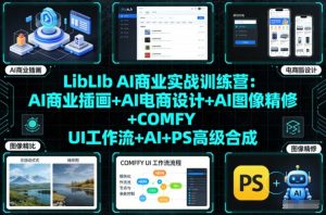 LibLIb AI商业实战训练营:AI商业插画+AI电商设计+AI图像精修+COMFY UI工作流+AI+PS高级合成-水滴知识网