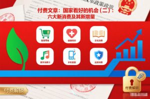付费文章:国家看好的机会(二):六大新消费及其新增量-水滴知识网