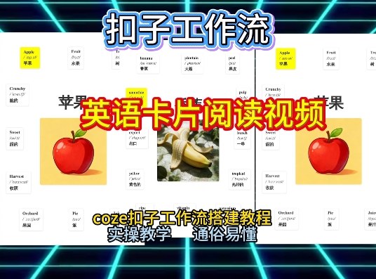 【一键生成英语卡片单词阅读工作流】2026保姆级教程，Coze工作流一键搭，英语单词卡片+阅读练习直接搞定-水滴知识网