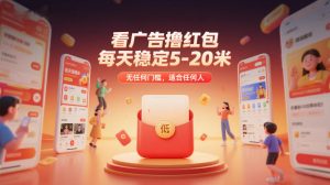 看广告撸红包，每天稳定5-20米，无任何门槛，适合任何人-水滴知识网