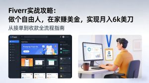 Fiverr实战攻略,做个自由人,在家賺美金,实现月入6k美刀-水滴知识网