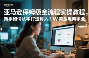 亚马逊保姆级全流程实操教程,新手如何从零打造月入1W美金电商事业-水滴知识网