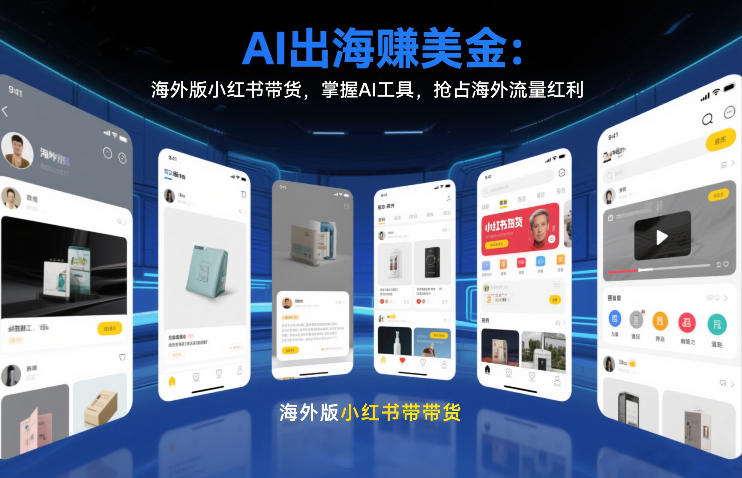 AI出海賺美金:海外版小红书带货,掌握AI工具,抢占海外流量红利(更新2026)-水滴知识网