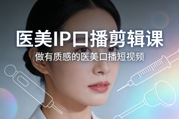 医美IP口播剪辑课,做有质感的医美口播短视频-水滴知识网