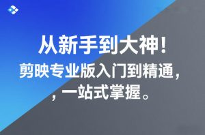 从新手到大神!剪映专业版入门到精通,一站式掌握-水滴知识网