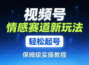 视频号情感赛道新玩法，轻松起号，保姆级实操教程-水滴知识网