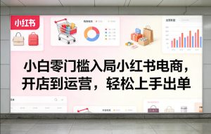 小白零门槛入局小红书电商,开店到运营,轻松上手出单-水滴知识网