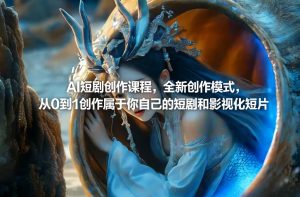 AI短剧创作课程,全新创作模式,从0到1创作属于你自己的短剧和影视化短片-水滴知识网