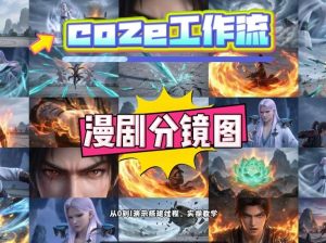 通过Coze工作流，制作《动漫分镜图》，两分钟制作完成25宫格分镜图，从0到1演示搭建过程，实操教学-水滴知识网