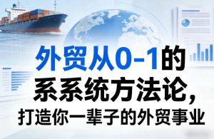 外贸从0-1的系统方法论,打造你一辈子的外贸事业-水滴知识网